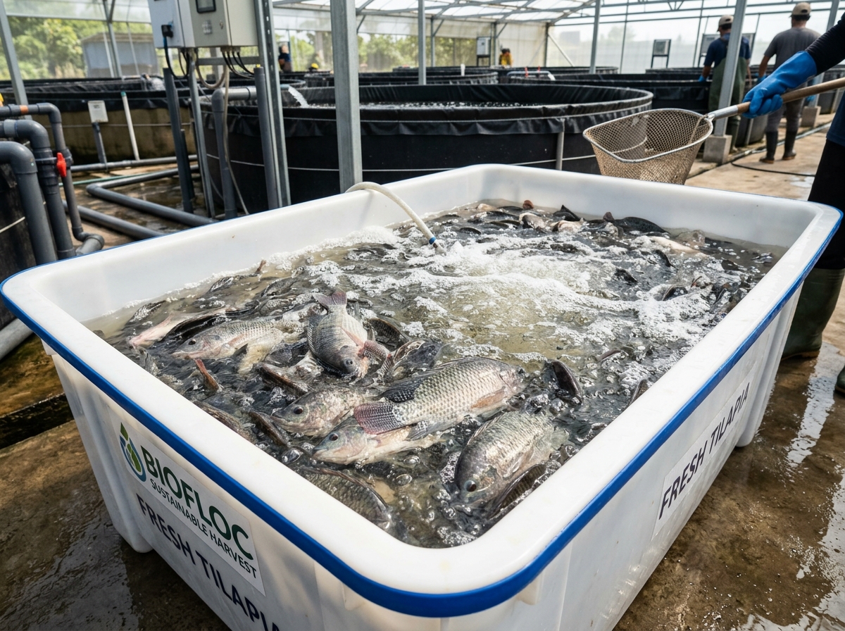 Biofloc Fresh Fish Harvest
